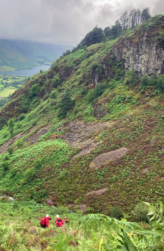 The rescue operation on Cader Idris. Image: Aberdyfi Search & Rescue Team