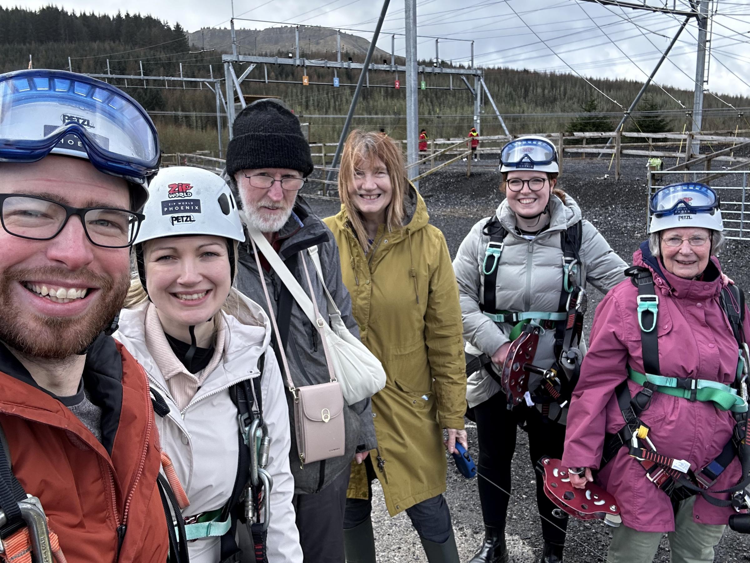 Margaret Carroll, 91, doing worlds fastest zipwire. Image: SWNS