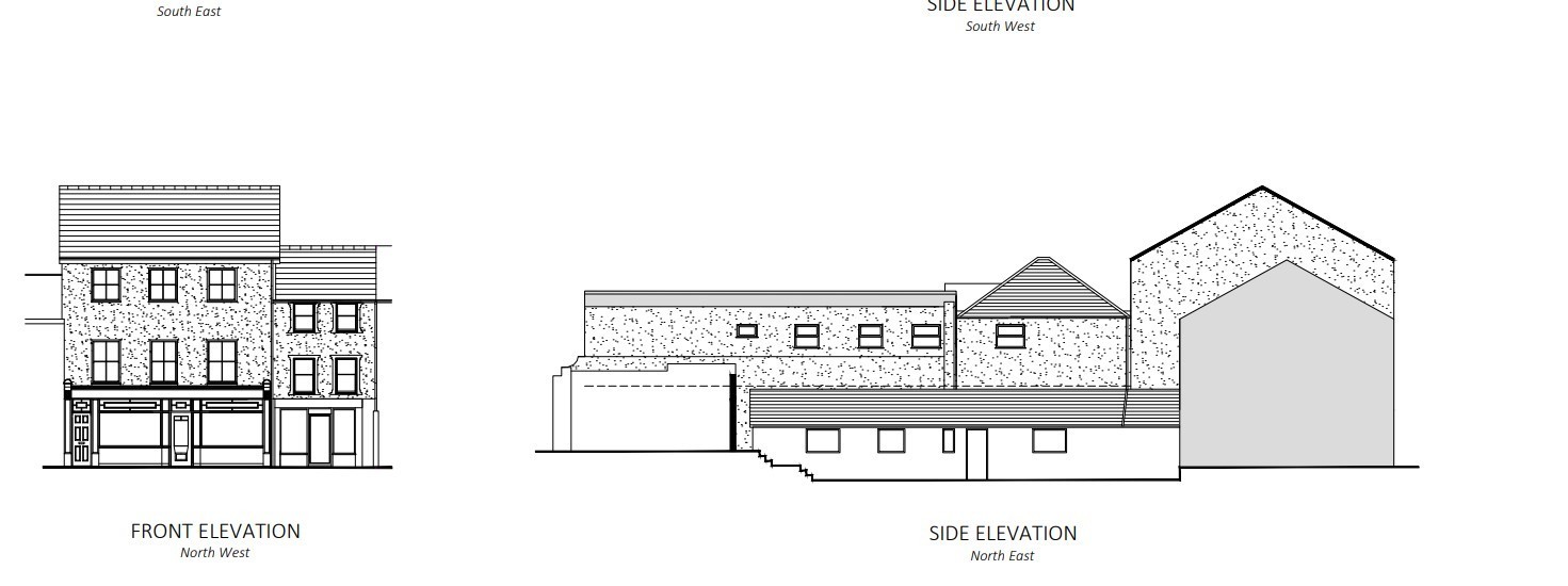 The flat plans on Bangor High Street (Image Gwynedd Council Planning Documents) 