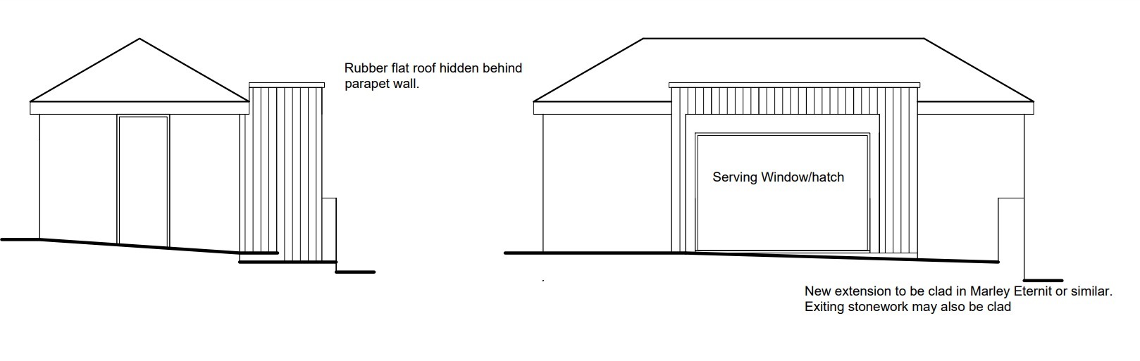 The extension plans for Caffi Bach Traeth Mawr at Cemaes Image Anglesey Planning Docs