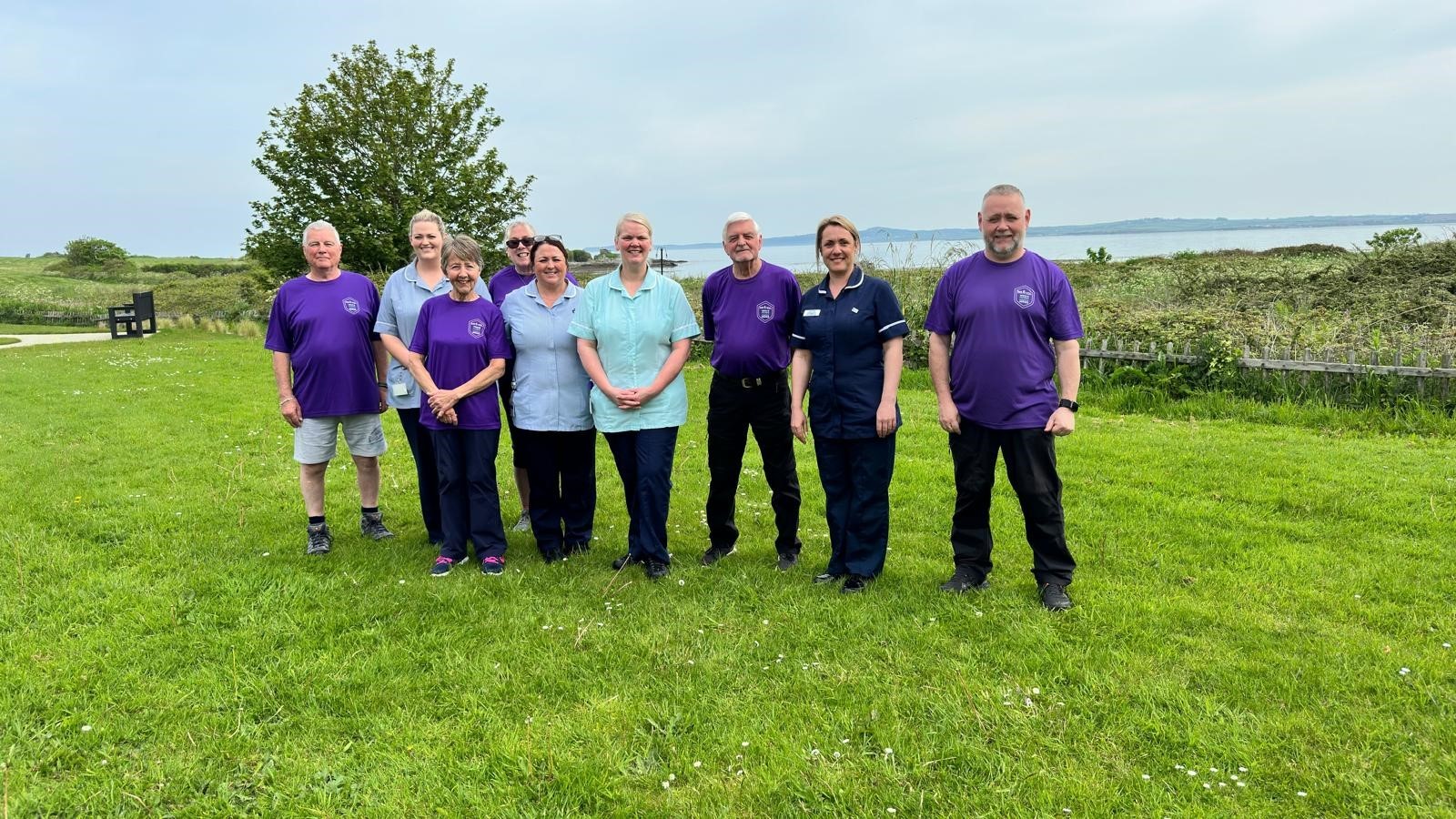 The Sandpipers and the staff at Holyhead (St Davids Hospice).