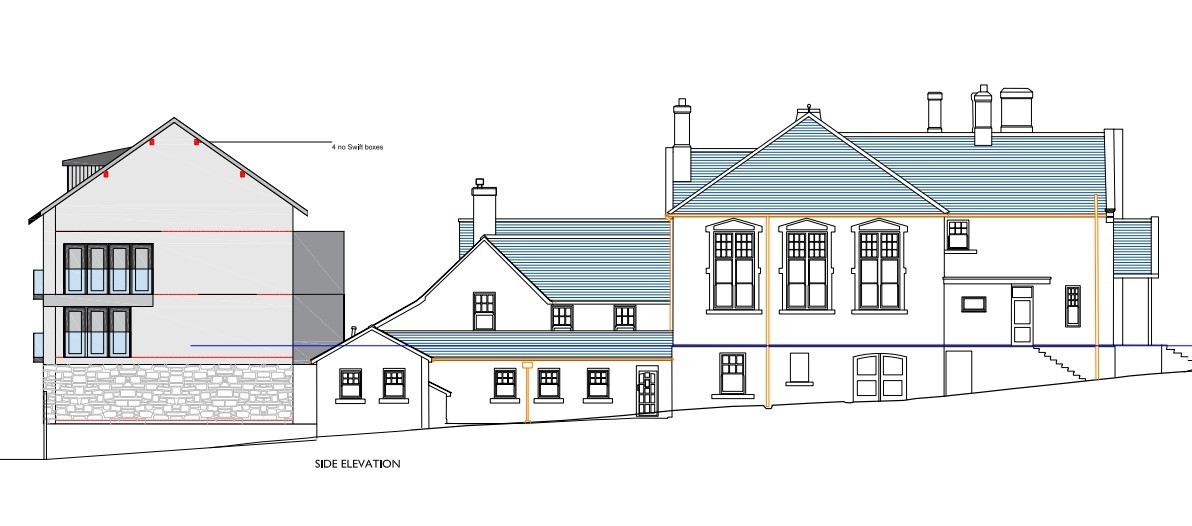 Homes are planned next to the Shirehall building, behind the old police station and magistrates court, in Llangefni ( Image Anglesey County Council Planning Docs.)