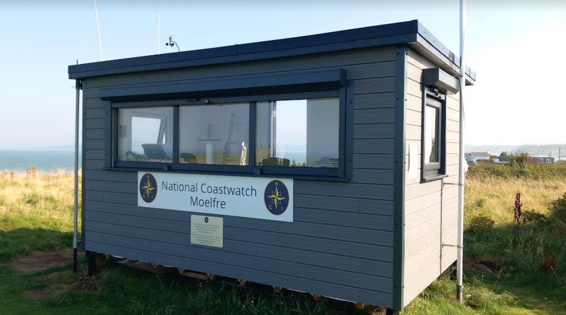 The National Coastwatch Institute building has gone live on the headland at Moelfre, on Anglesey. (Image Dale Spridgeon)